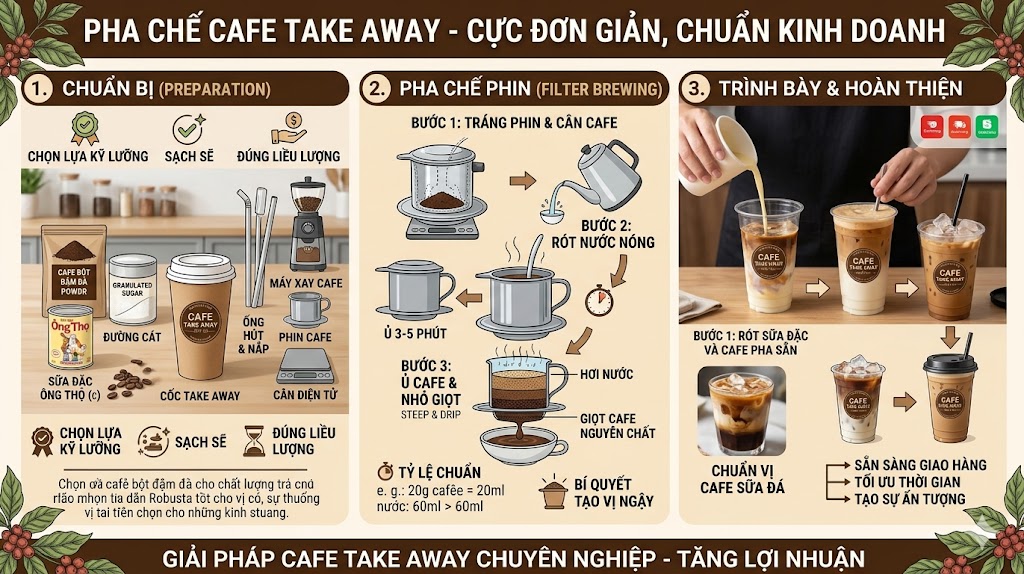 Cafe mang đi phố thị
